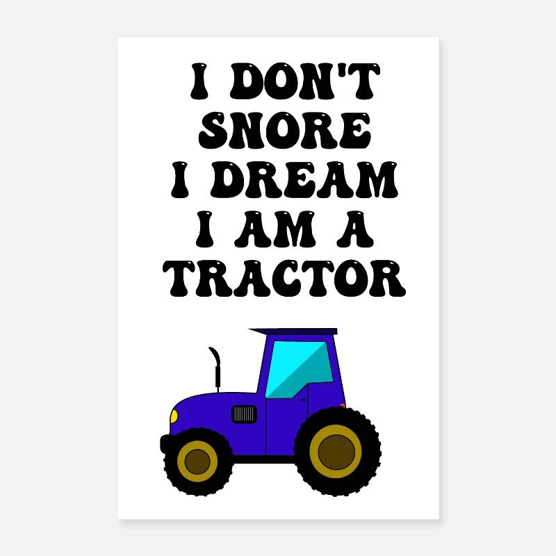 traktor schnarchen Poster 40x60 cm