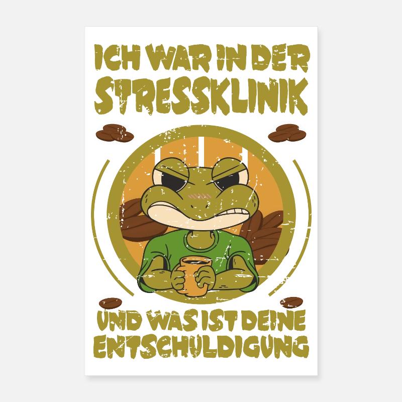 Frosch Stress Klinik Poster 40x60 cm