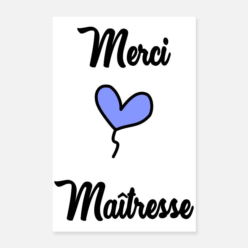 MERCI MAÎTRESSE Poster 40 x 60 cm