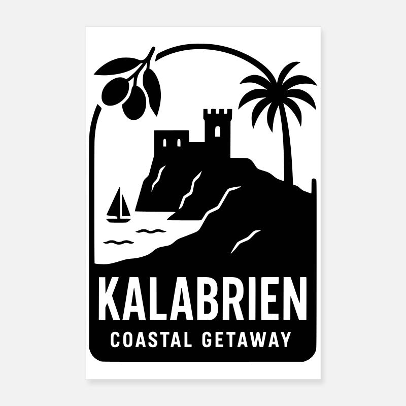 kalabrien silhouette Poster 40x60 cm