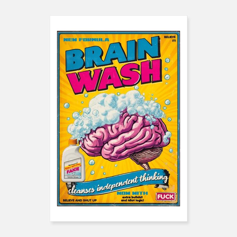 Gehirnwäsche Plakat Poster 40x60 cm
