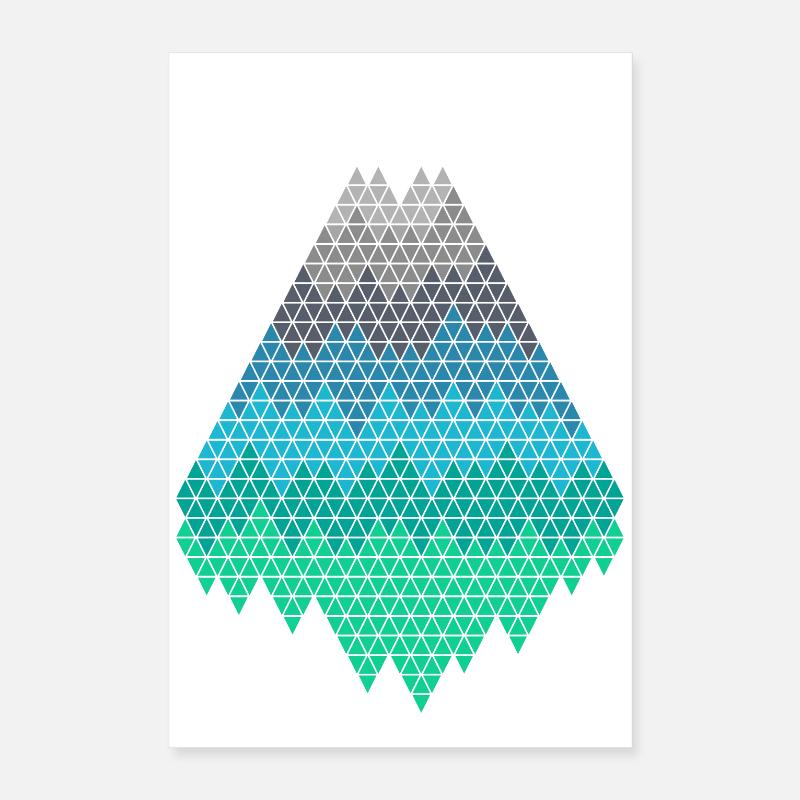 Pixel Berge Poster 40x60 cm