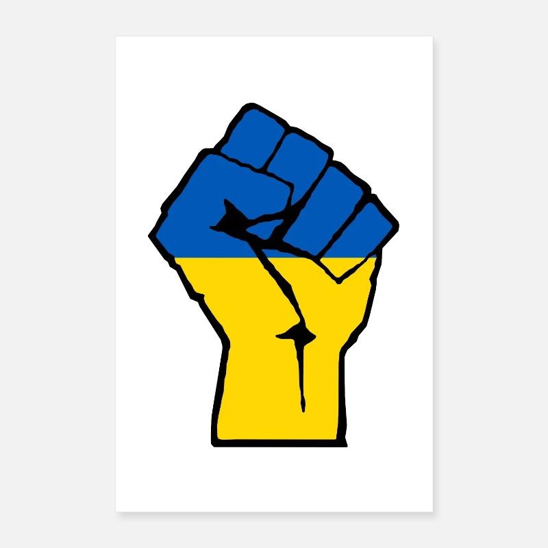 Ukraine Fausthand Poster 40x60 cm