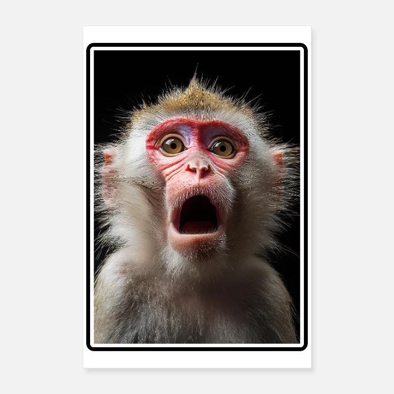 Macaque Macaque Poster 16" x 24" (40x60 cm)