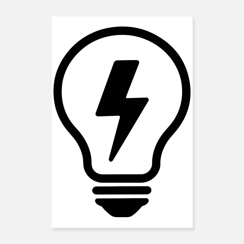 T-shirt Idée Créative - Electric Light Bulb Poster 40 x 60 cm
