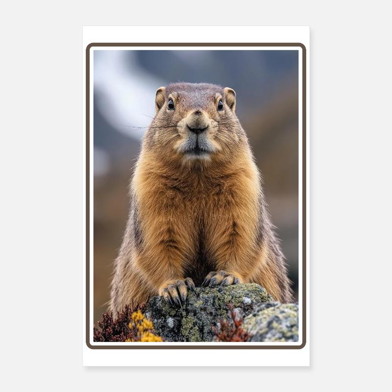 Marmottes Marmotte Poster 40 x 60 cm