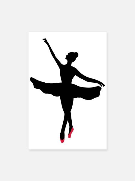 Ballet dancer - Poster 16" x 24" (40x60 cm) - white - Front