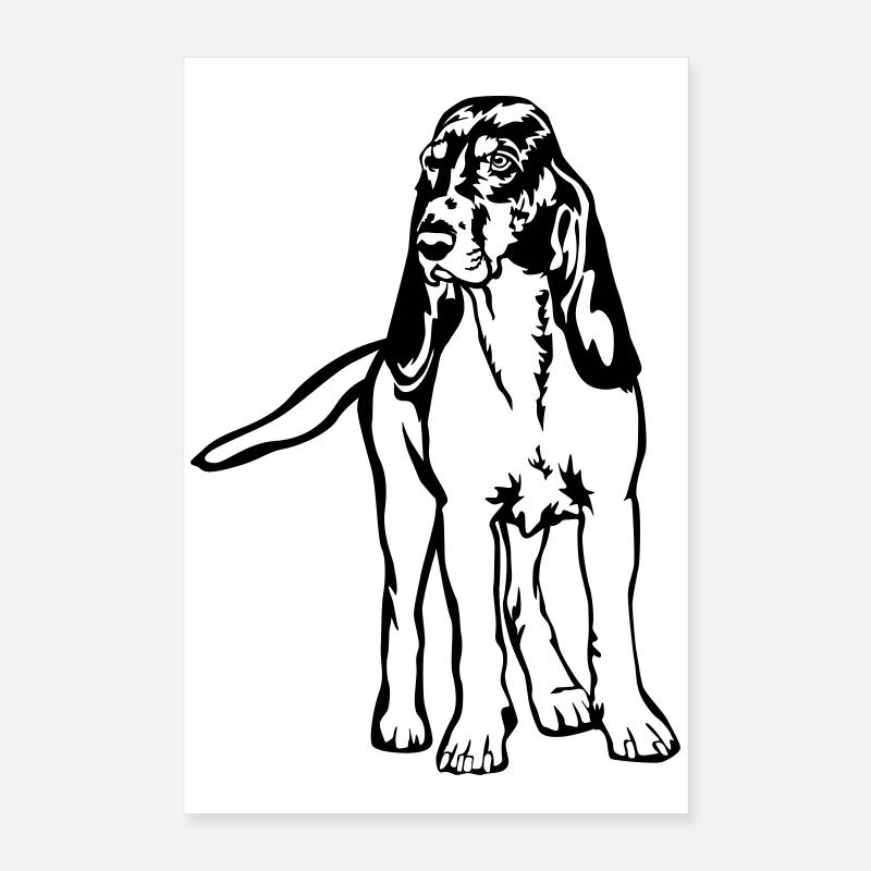 Bernese running dog Poster 16" x 24" (40x60 cm)