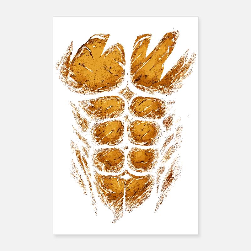 Fire Orange Muscle Structure Poster 16" x 24" (40x60 cm)