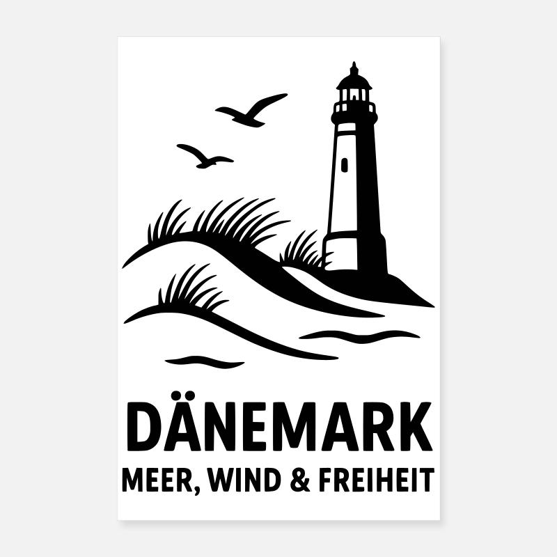 Dänemark Meer Wind Freiheit Poster 40x60 cm
