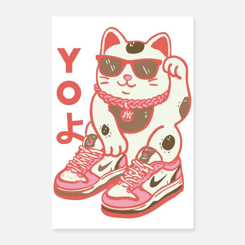 Sunny Cat Sneaker Squad Poster 40x60 cm