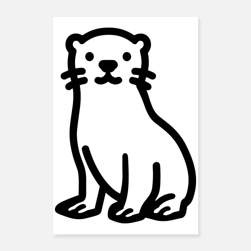 loutre Poster 40 x 60 cm