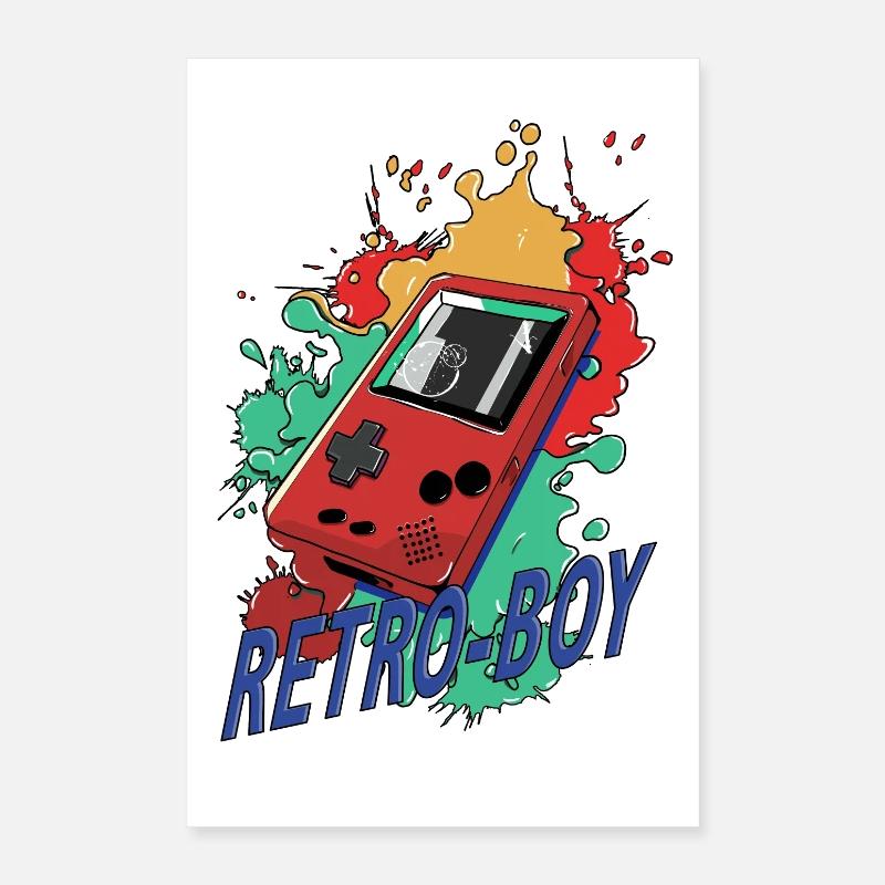 Retro-Boy Game Konsole Poster 40x60 cm