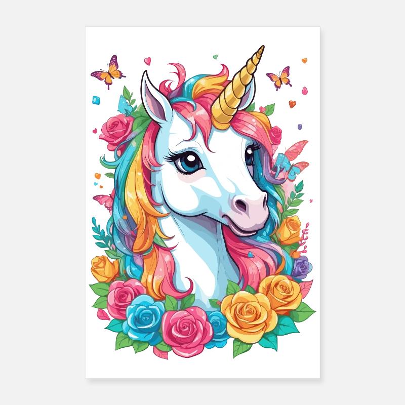 Cute Unicorn Poster 16" x 24" (40x60 cm)