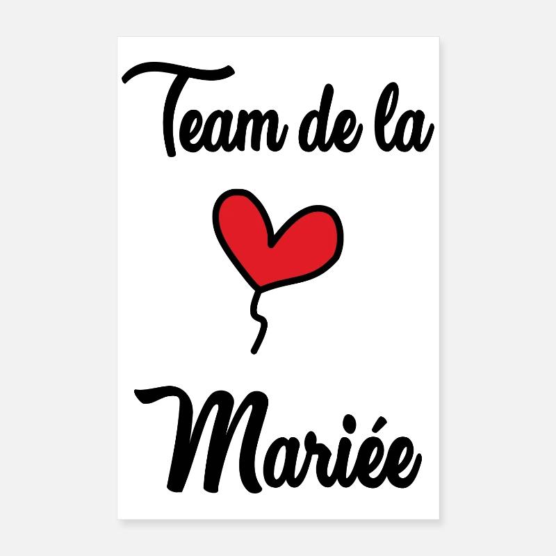 JUST MARRIED. EVJF. SAINT VALENTIN. COUPLE Poster 40 x 60 cm