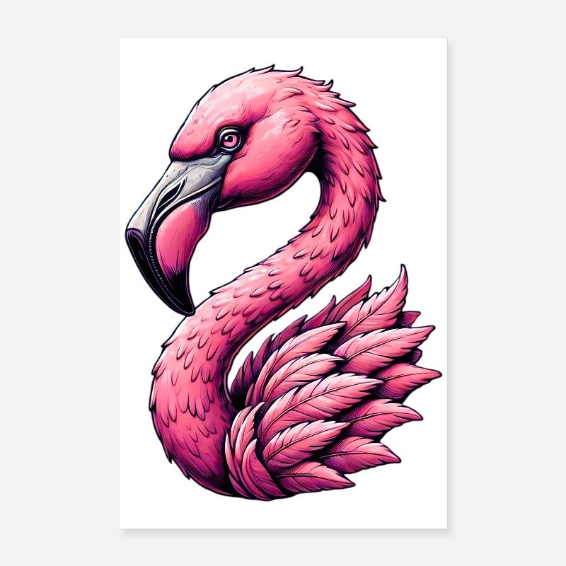 Flamant Poster 40 x 60 cm