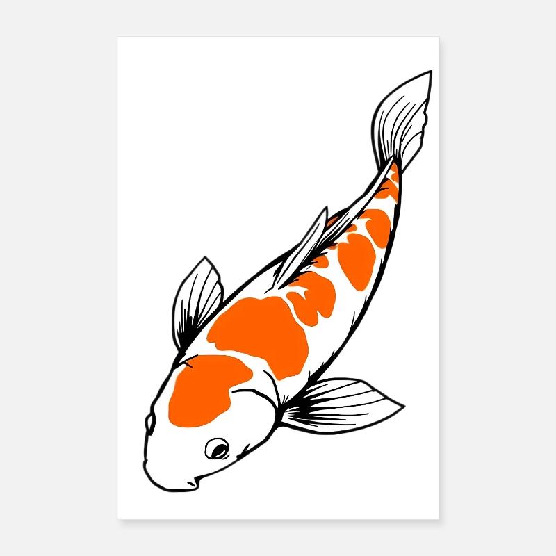 Poisson Koi Poster 40 x 60 cm