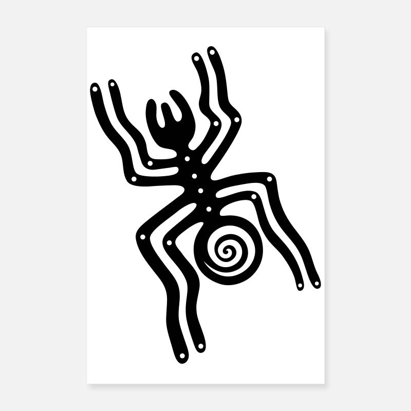 Nazca Linien, Spinne, spider Poster 40x60 cm