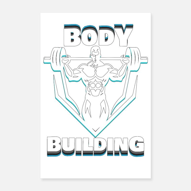 Bodybuilding light design Poster 40x60 cm