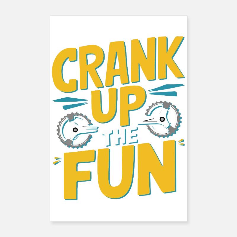 Dynamic Bicycle Gear Motivational Design Poster 16" x 24" (40x60 cm)
