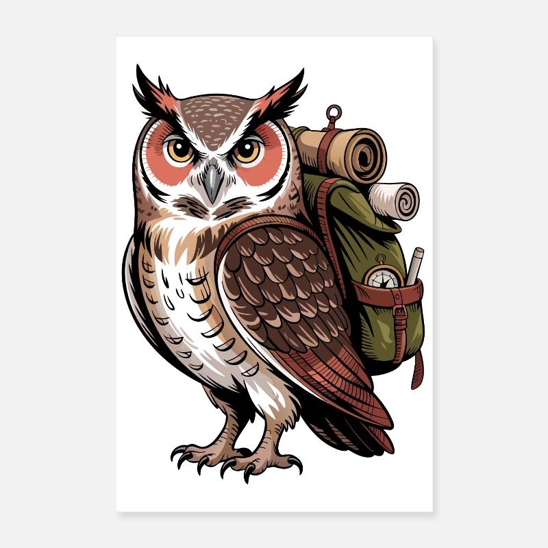 Waldabenteuer Eulenruf Poster 40x60 cm
