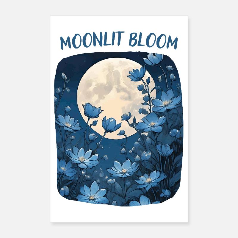 Fleurs de clair de lune Poster 40 x 60 cm