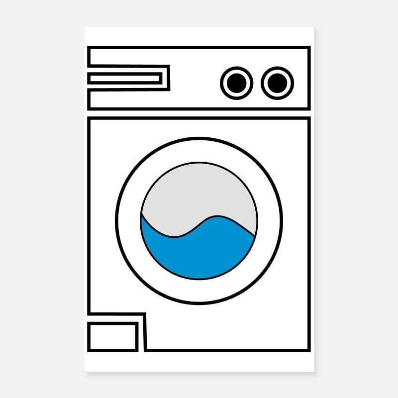 lave-linge Poster 40 x 60 cm