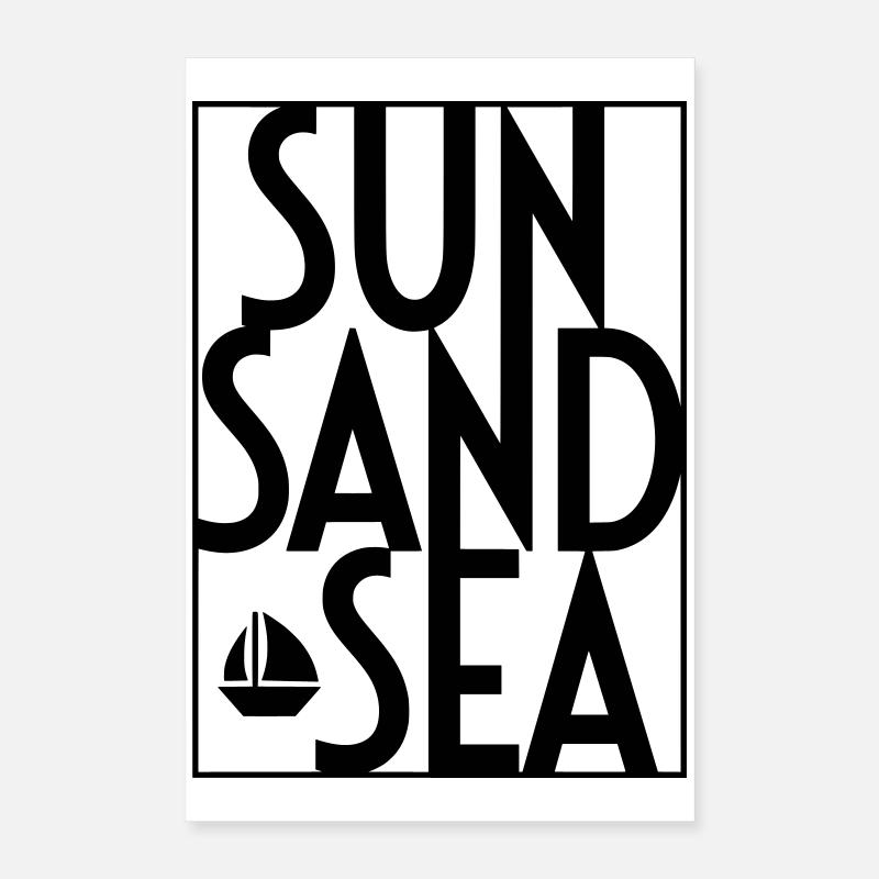 SOLEIL SABLE MER Poster 40 x 60 cm