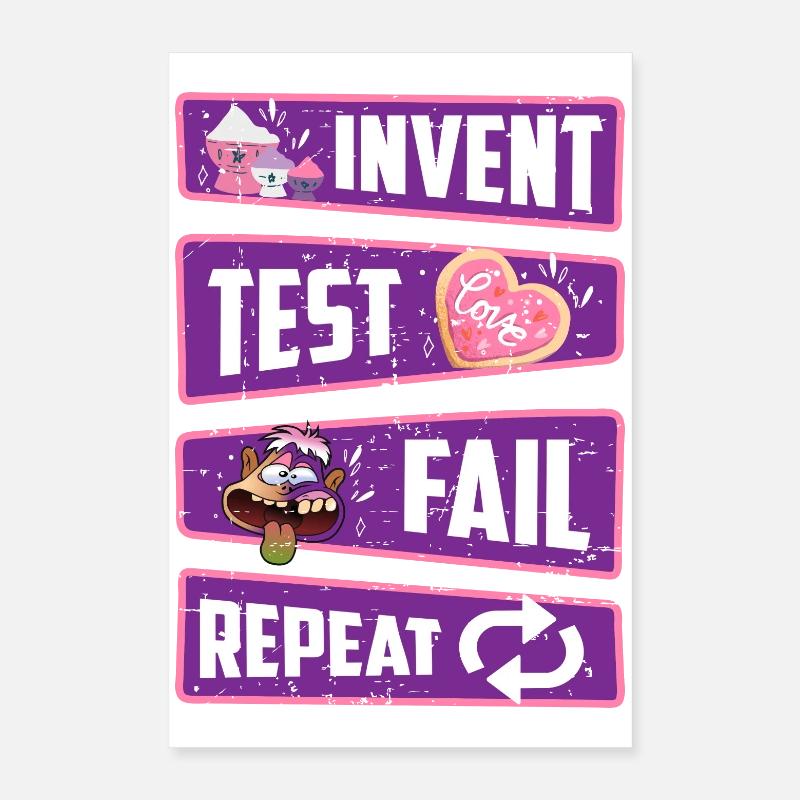 Inventer, tester, échouer, répéter Poster 40 x 60 cm