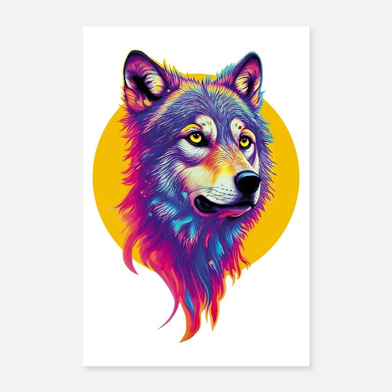 Tête De Loup Poster 40 x 60 cm