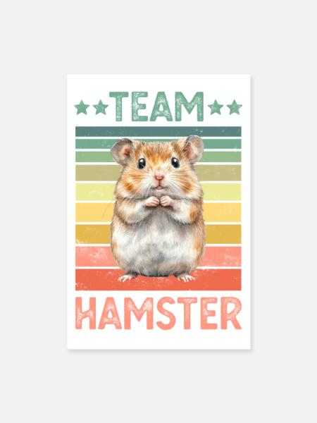 Hamster - Poster 40x60 cm - Weiß