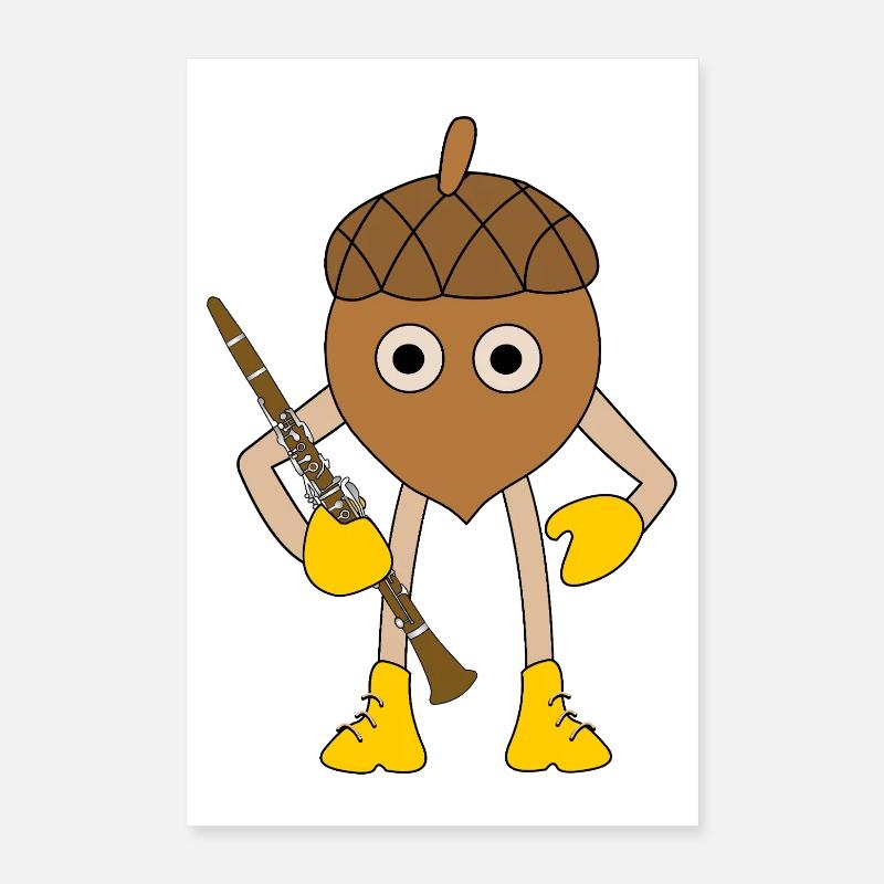 Sillet de clarinette Poster 40 x 60 cm