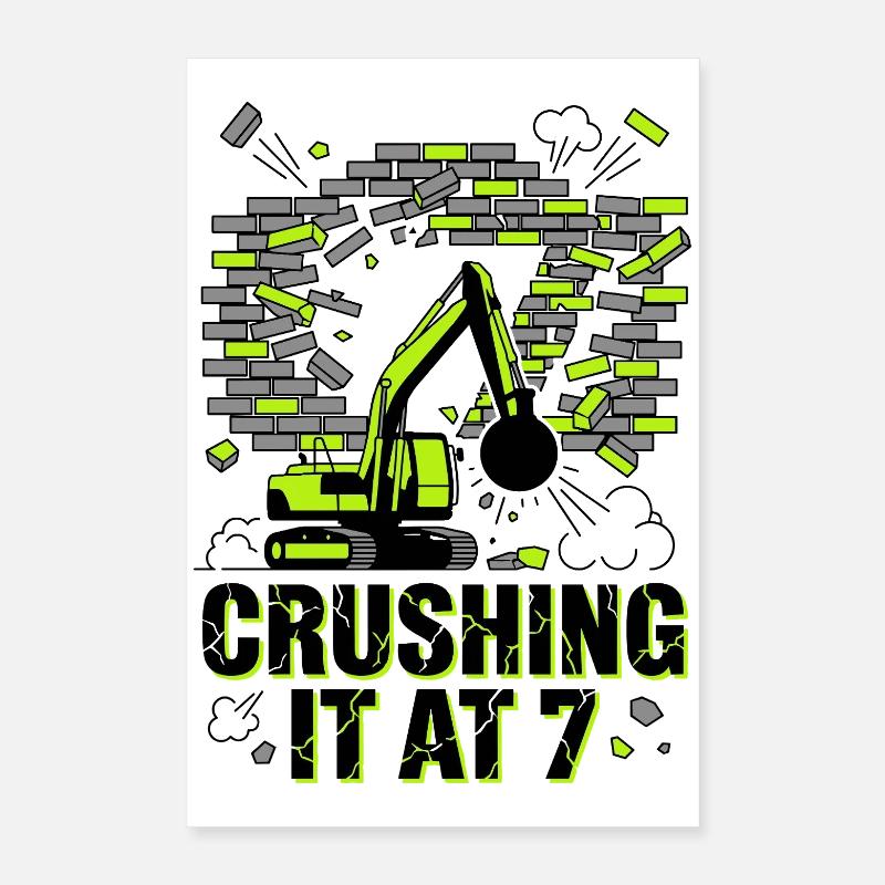 Écraser à 7 boule de démolition Poster 40 x 60 cm