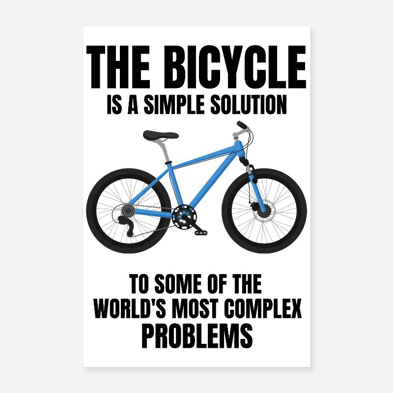 Bicycle Cycling Cyclist Lover Cycle Instructor Poster 16" x 24" (40x60 cm)