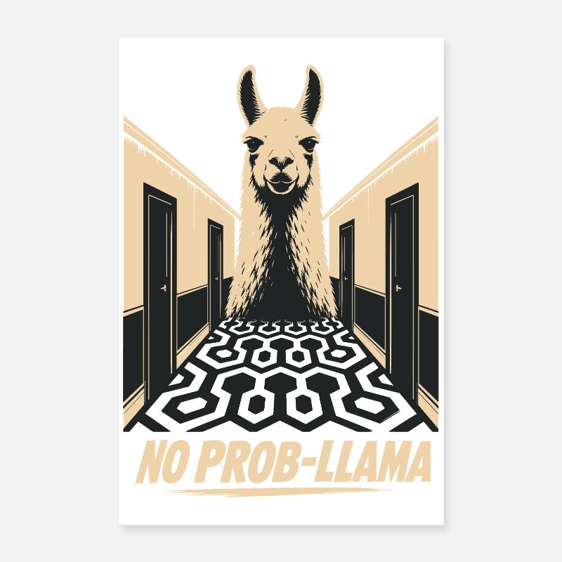 Llama They Bite You Regret Horror Poster 16" x 24" (40x60 cm)