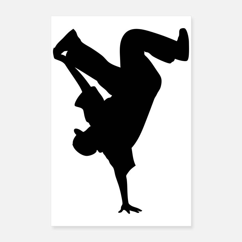 B-Boy Silhouette – Breakdance Power Move Handstand Poster 40x60 cm