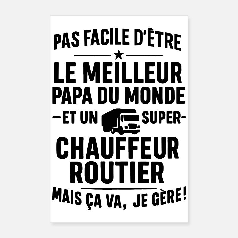 Routier – Super Papa Routier Poster 40 x 60 cm