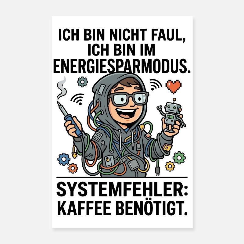 Technik Nerd Löten Roboter DIY Poster 40x60 cm