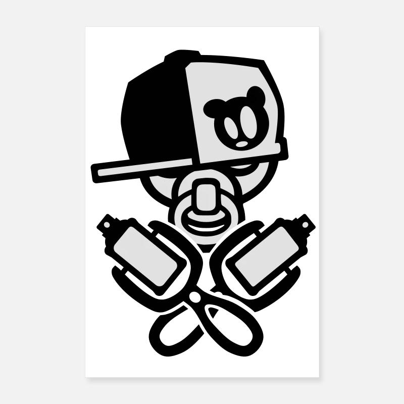 baby cool graffiti Poster 40x60 cm