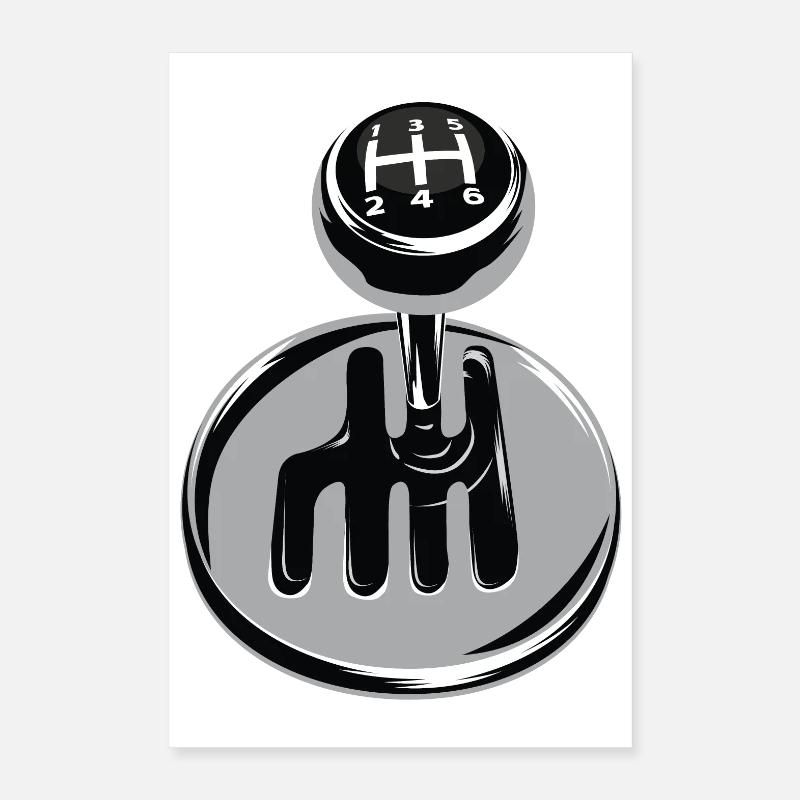 Gear shift - car sport Poster 16" x 24" (40x60 cm)