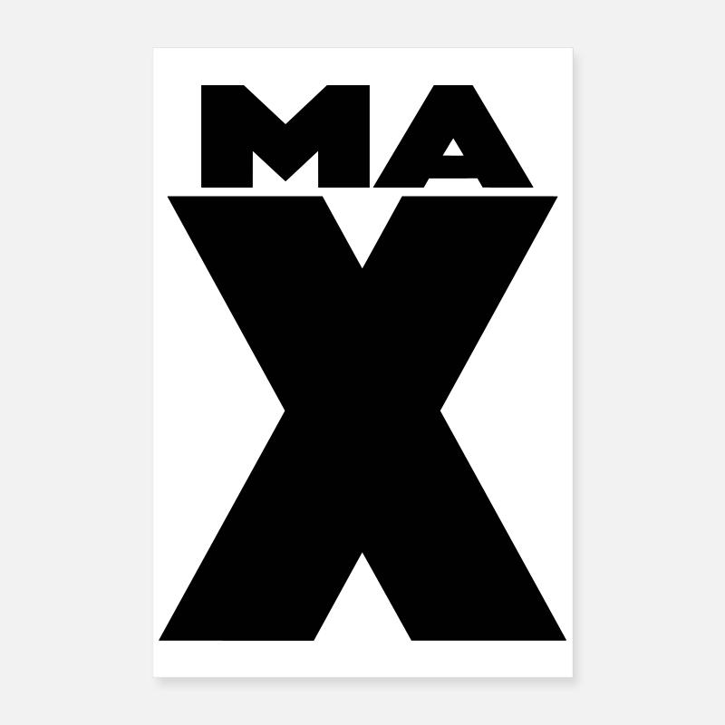 Max X – Minimal Name Design Poster 40x60 cm