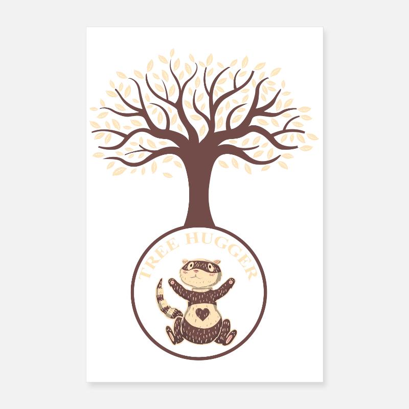 Baum Frettchen Poster 40x60 cm