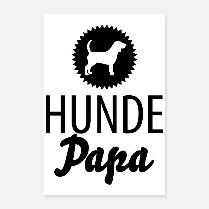 Hunde Papa Poster 40x60 cm