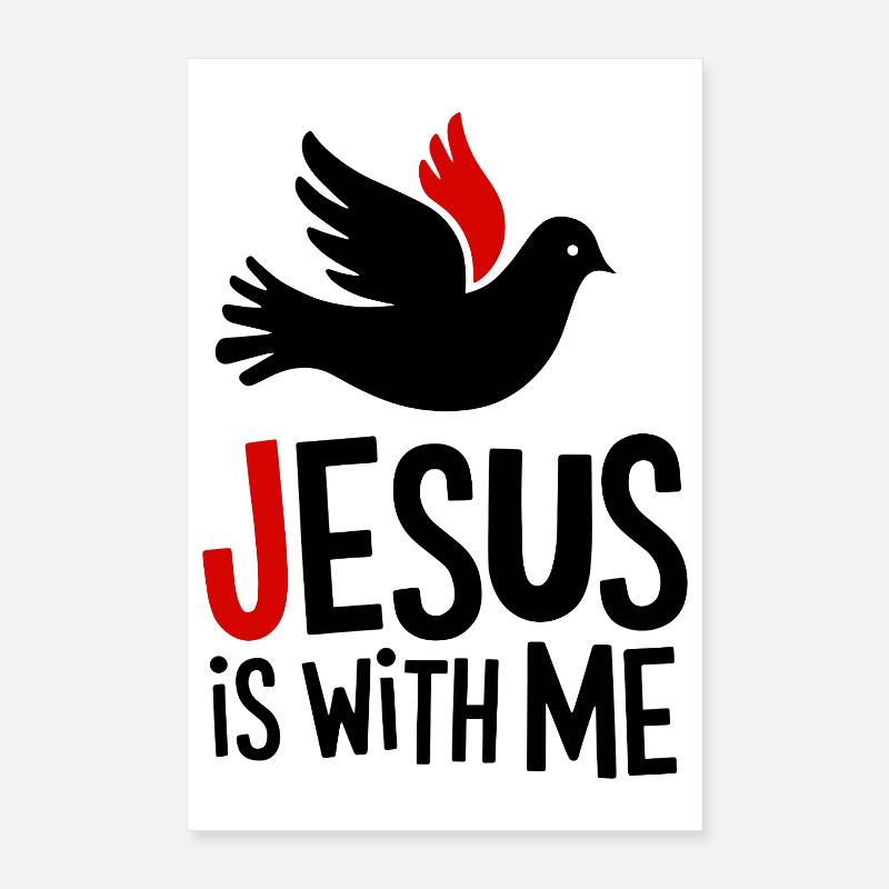 Jésus est avec moi Poster 40 x 60 cm