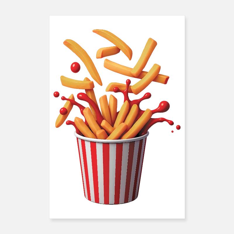 POP FRITES - Bellegique Poster 40 x 60 cm