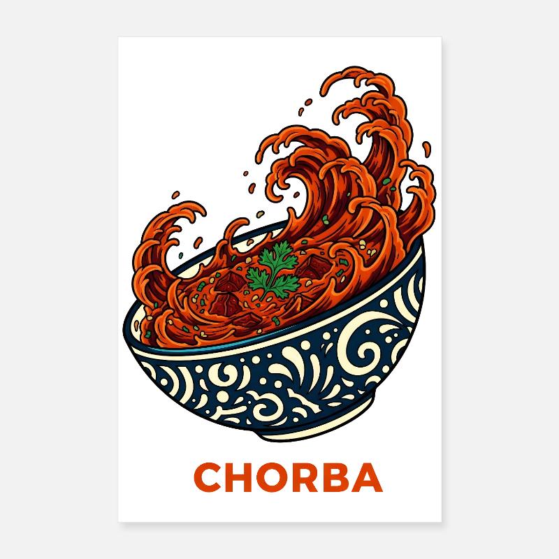 Dynamische Chorba-Suppenschüssel Poster 40x60 cm