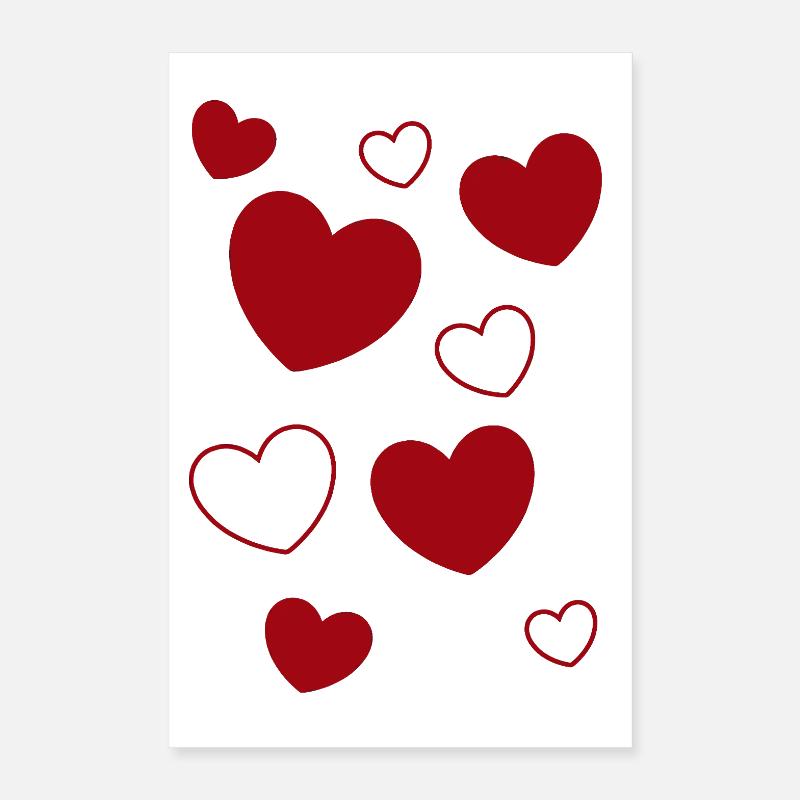 Cadeau rouge de la Saint-Valentin Poster 40 x 60 cm
