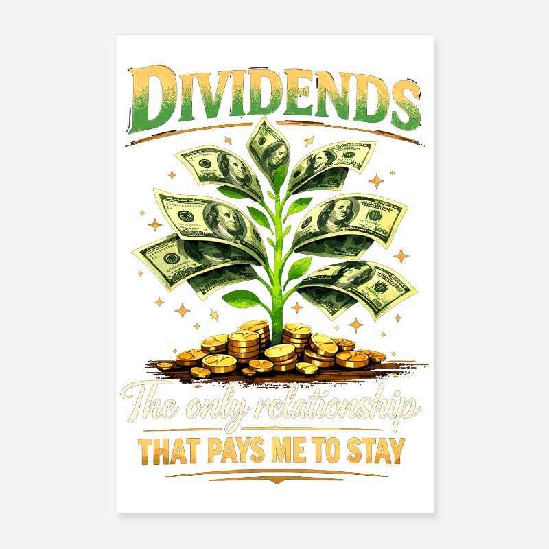 Arbre de la Monnaie des Dividendes : La meilleure relation de la vie Poster 40 x 60 cm