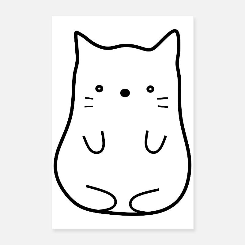 Katze schwarz Poster 40x60 cm
