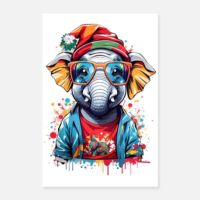 Coole Elefant Poster 40x60 cm